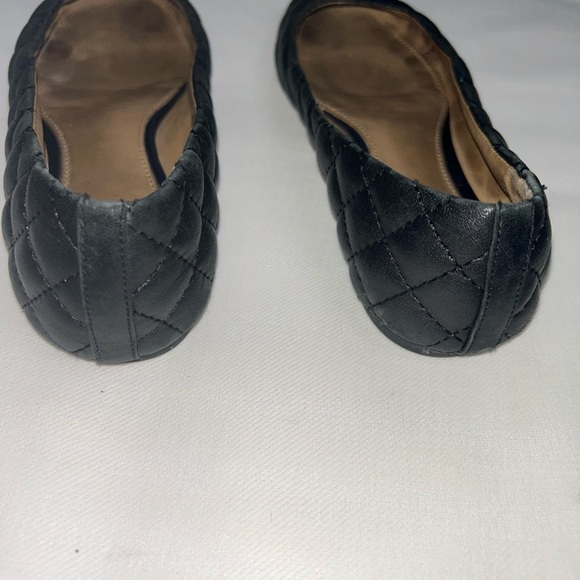 Tory Burch black quilted leather Benton ballet flats - Picture 11 of 15